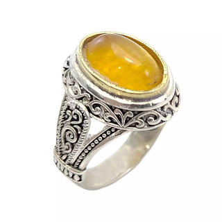 انگشتر نقره مردانه جید پرتقالی کد 48900