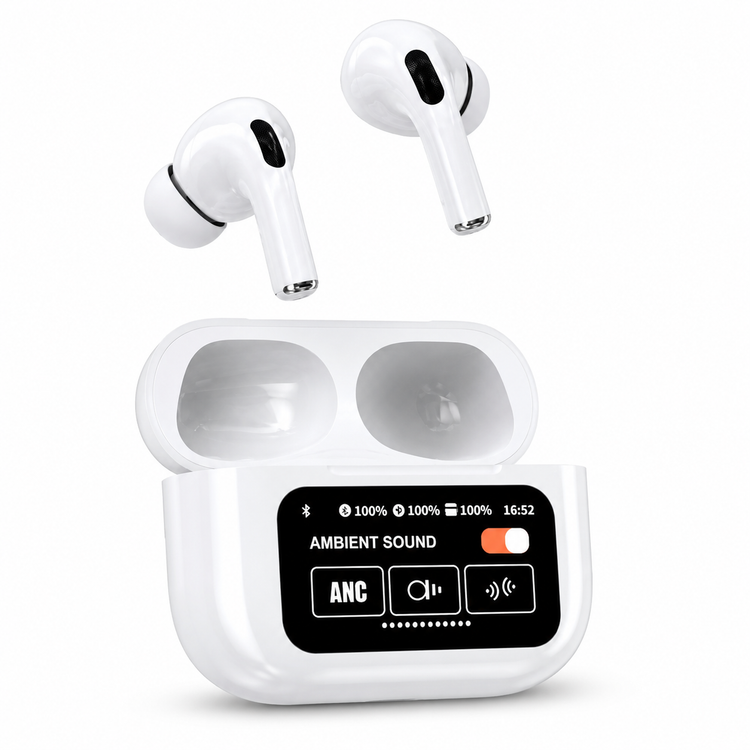 هندزفری بلوتوثی اصل A9 Pro | صفحه نمایش لمسی و کیس هوشمند