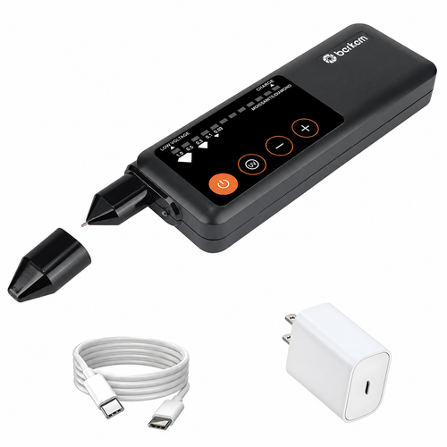 قلم تستر الماس و سختیسنج سنگ شارژی مدل KD-MD1 | نمایشگر LCD رنگی، چراغ UV و تشخیص موزانایت
