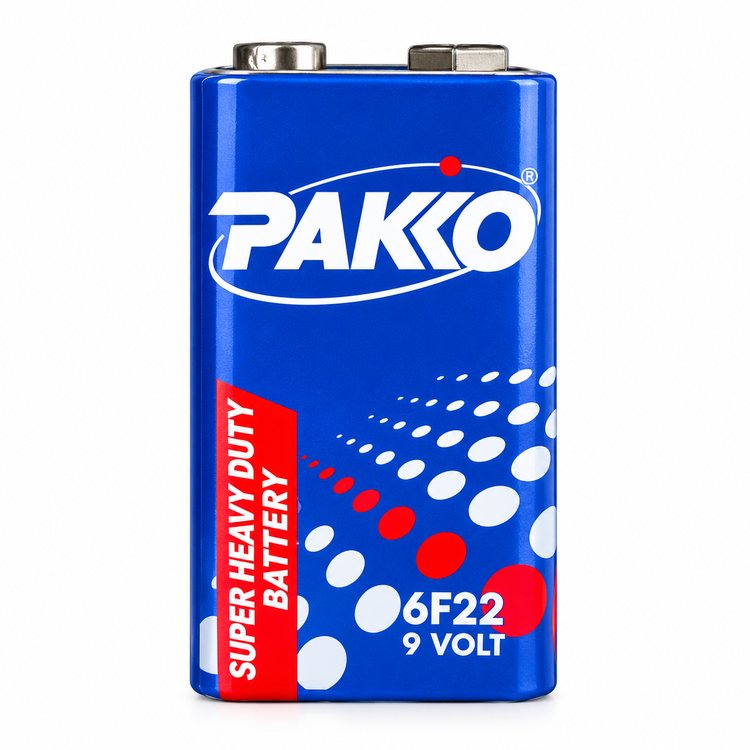 باتری کتابی ۹ ولت PAKKO مدل 6F22